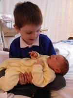 Emma meets her older brother, Thomas